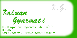 kalman gyarmati business card